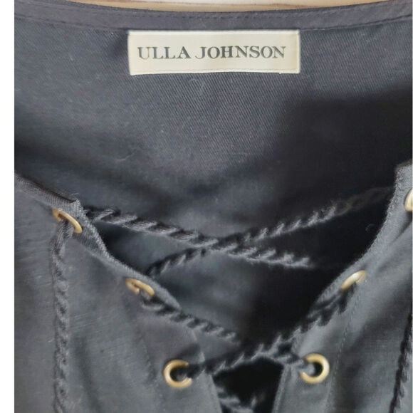 Ulla Johnson Marcelle Linen Blend Dress in Jet, sz 4 - Picture 6 of 16